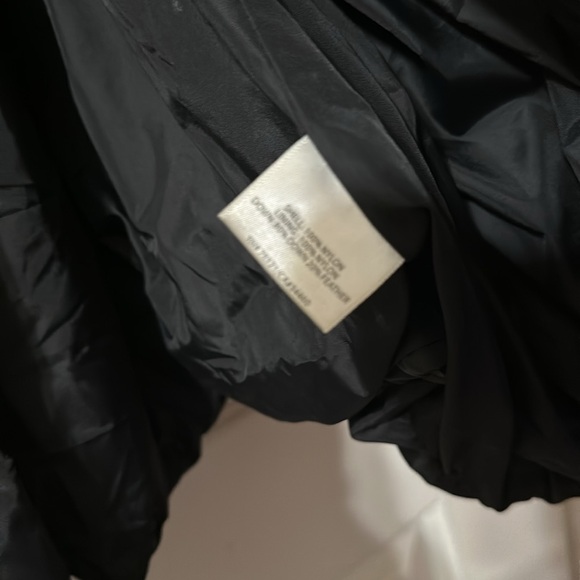 Eileen Fisher Eggshell Recycled Nylon Stand Collar Puffer Coat - Picture 10 of 12